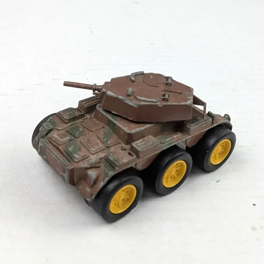 Vintage 1970s Tootsietoy Mark-2 Armored Car 4.5 inch Diecast Camo Military USA